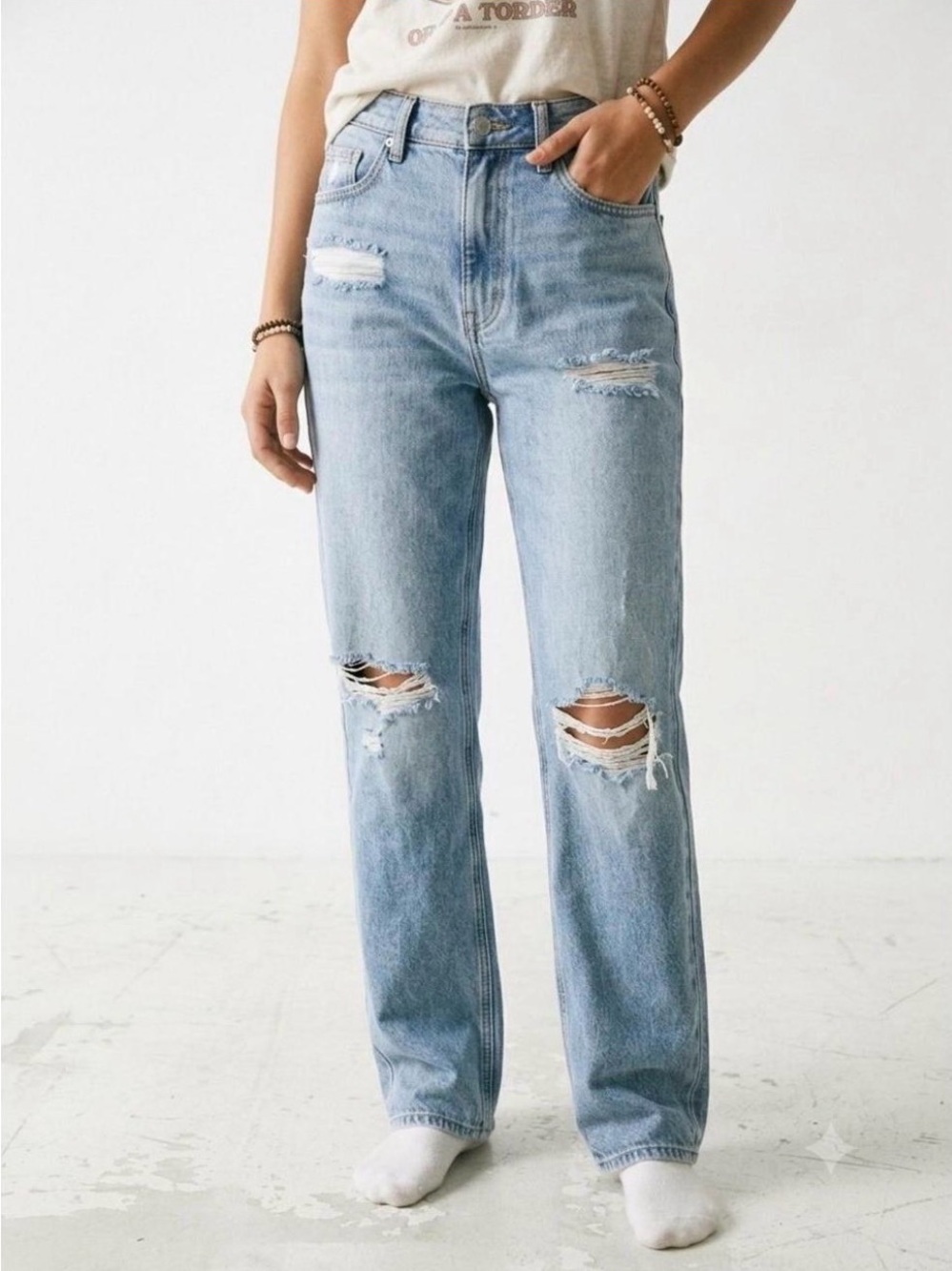 PacSun 90’s Boyfriend High Rise Relaxed Leg Jeans Size 30 Bianca